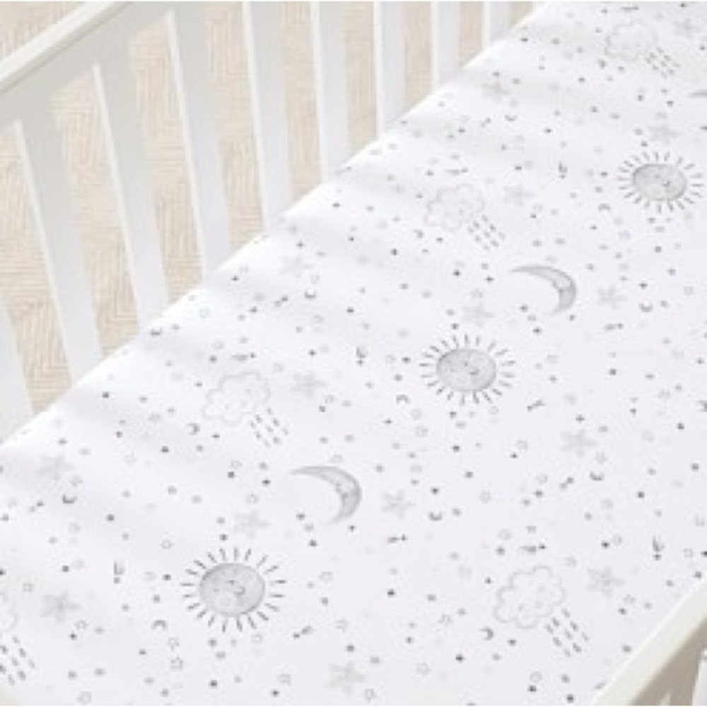 Organic Sun and Moon Crib Sheet